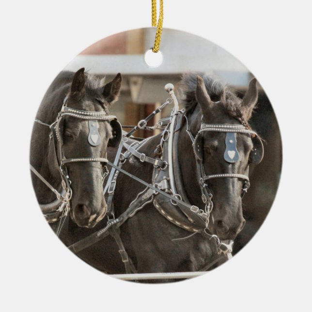 Ornamento De Cerâmica Trabalho em equipe (Frente)
