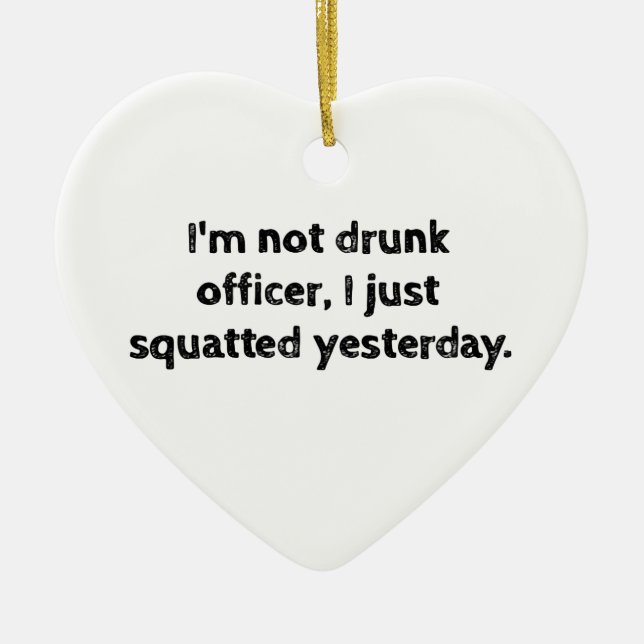 Ornamento De Cerâmica Trabalho Engraçado com Humor malhação (Frente)