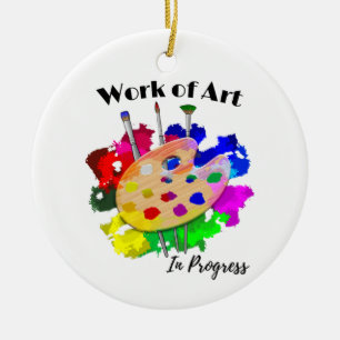 Ornamento De Cerâmica Trabalhos De Arte Em Curso - Paleta De Artistas Pi