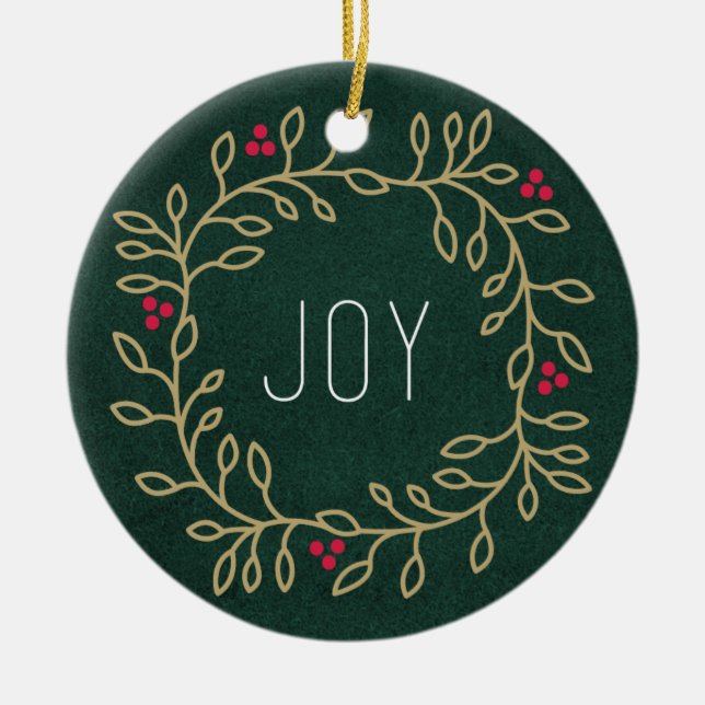 Ornamento De Cerâmica Tradição feliz (Frente)