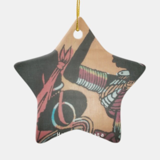 Ornamento De Cerâmica Tradição Maasai e Design de Arte Padrão de Cultura (Frente)