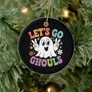 Ornamento De Cerâmica Traje de Halloween Vamos Lá Espíritos Fantasmas Re