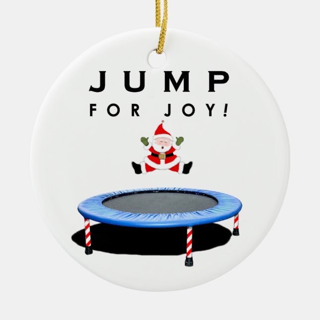 Ornamento De Cerâmica trampoline Christmas collectible (Frente)