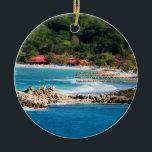Ornamento De Cerâmica Tranquil Island Paradise Labadee Haiti<br><div class="desc">Fotografia original de belas artes por Shelley Neff Fotografia apresentando o lindo paraíso insular de Labadee, Haiti. Esta imagem faz o obrigado perfeito que você oferece para agentes viagem de cruzeiro que querem expressar sua apreciação aos seus clientes. Seria também um presente de excelente para amantes de cruzeiros, viajantes e...</div>