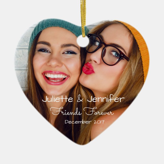 Ornamento De Cerâmica Transfira arquivos pela rede sua foto | (Frente)