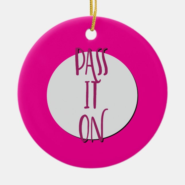 Ornamento De Cerâmica Transmitir No Slogan De Recuperação (Frente)