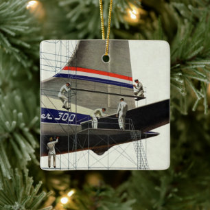 Ornamento De Cerâmica Transporte Antigo, Manutenção de Aviões