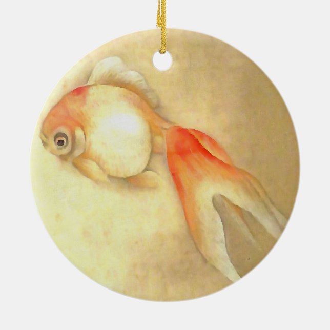 Ornamento De Cerâmica Transquil - Peixe-dourado japonês (Traseira)