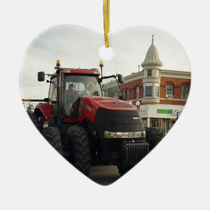 Ornamento De Cerâmica Trator na parada do trator