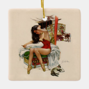 Ornamento De Cerâmica Traveling Circus