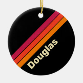 Ornamento De Cerâmica Trechos de VHS Retroativos com Nome