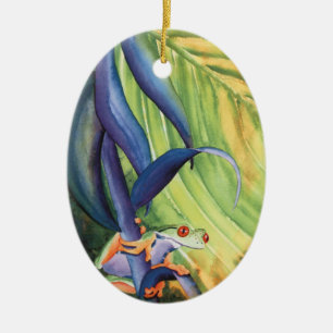 Ornamento De Cerâmica Treefrog
