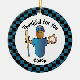 Ornamento De Cerâmica Treinador Baseball Obrigado Orçamento Presente