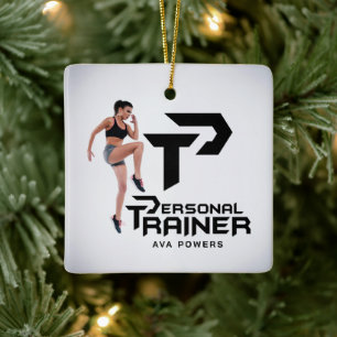 Ornamento De Cerâmica Treinador pessoal personalizado