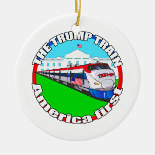 Ornamento De Cerâmica Trem América do trunfo primeiramente