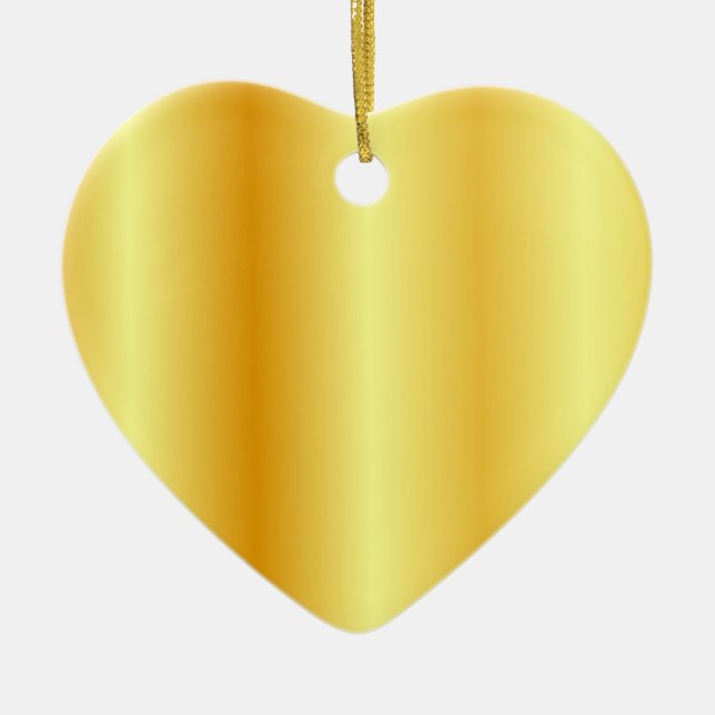 Ornamento De Cerâmica Trendy Faux Dourado Metallic Look Vazio Personaliz (Frente)