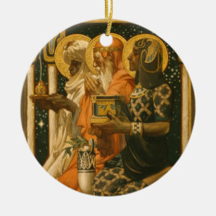 Ornamento De Cerâmica Três Reis Magos de JC Leyendecker Natal Vintage