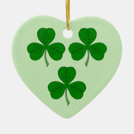 Ornamento De Cerâmica Três Shamrocks