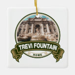 Ornamento De Cerâmica Trevi Fountain Roma Itália Crachá<br><div class="desc">Trevi Fountain fotorealista design. A Fonte Trevi é uma fonte do século XVIII no distrito de Trevi em Roma,  Itália.</div>
