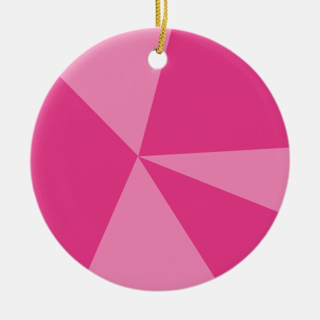 Ornamento De Cerâmica Triângulos padrão geométrico (Frente)