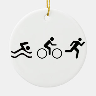 Ornamento De Cerâmica Triathlete
