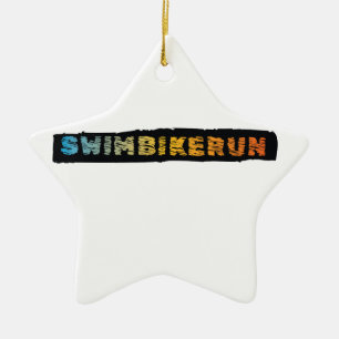Ornamento De Cerâmica Triathlon design