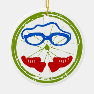 Ornamento De Cerâmica Triathlon Face