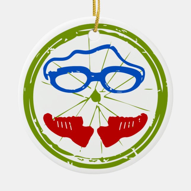 Ornamento De Cerâmica Triathlon Face (Frente)