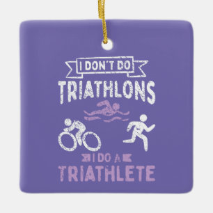 Ornamento De Cerâmica Triathlon Funny