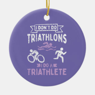Ornamento De Cerâmica Triathlon Funny