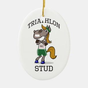 Ornamento De Cerâmica Triathlon Stud