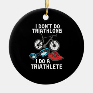 Ornamento De Cerâmica Triathlon Triathlete