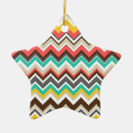 Ornamento De Cerâmica Tribal Chevron