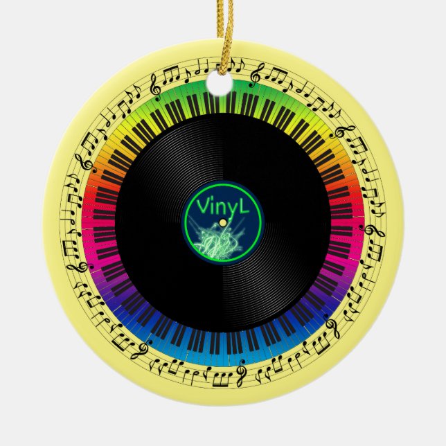 Ornamento De Cerâmica Tributo à música (Frente)