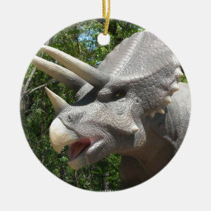 Ornamento De Cerâmica Triceratops dinossauro