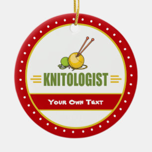 Ornamento De Cerâmica Tricô Engraçado