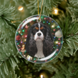 Ornamento De Cerâmica Tricolor Cavalier King Charles Spaniel
