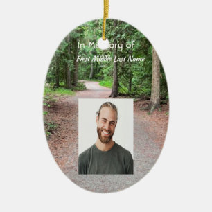Ornamento De Cerâmica Trilha Florestal para Caminhada e Hike Keepsake Cr