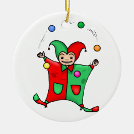 Ornamento De Cerâmica Trilha Vermelha e Verde