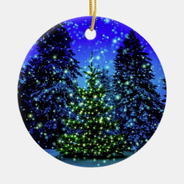 Ornamento De Cerâmica Trio de Natal (Frente)