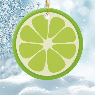 Ornamento De Cerâmica Tripa de Fruta de citrinos de Verde limão de lim