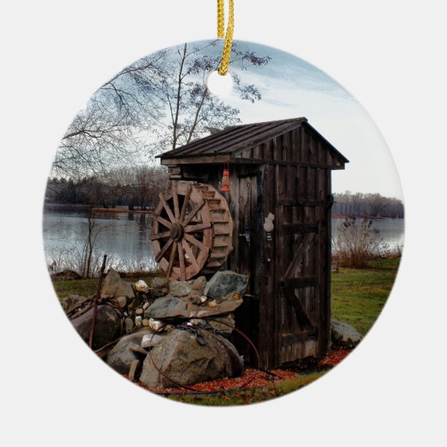 Ornamento De Cerâmica Trituração sobre a dependência velha (Frente)