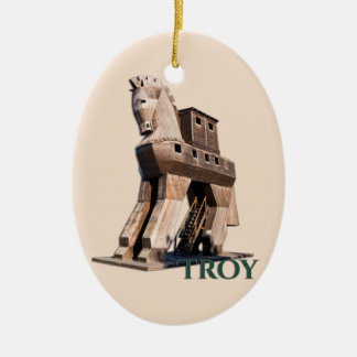 Ornamento De Cerâmica Troia: Cavalo de Troia