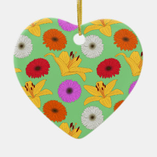 Ornamento De Cerâmica Tropical Blossom