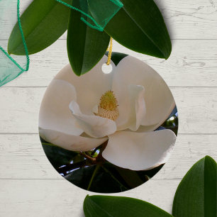 Ornamento De Cerâmica True Southern Magnolia Bloom