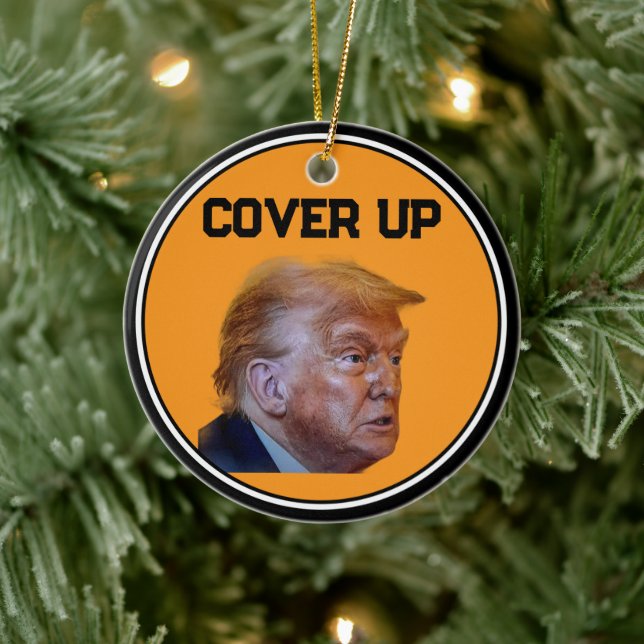 Ornamento De Cerâmica Trump Cover Up Beverage Coaster (Árvore)