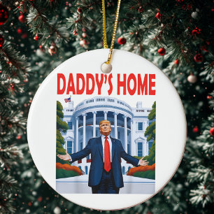 Ornamento De Cerâmica Trump Daddys Casa Branca Presente