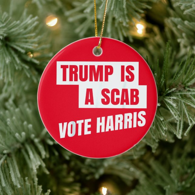 Ornamento De Cerâmica Trump é um trapo de pau (Árvore)