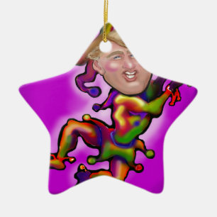 Ornamento De Cerâmica Trump Jester