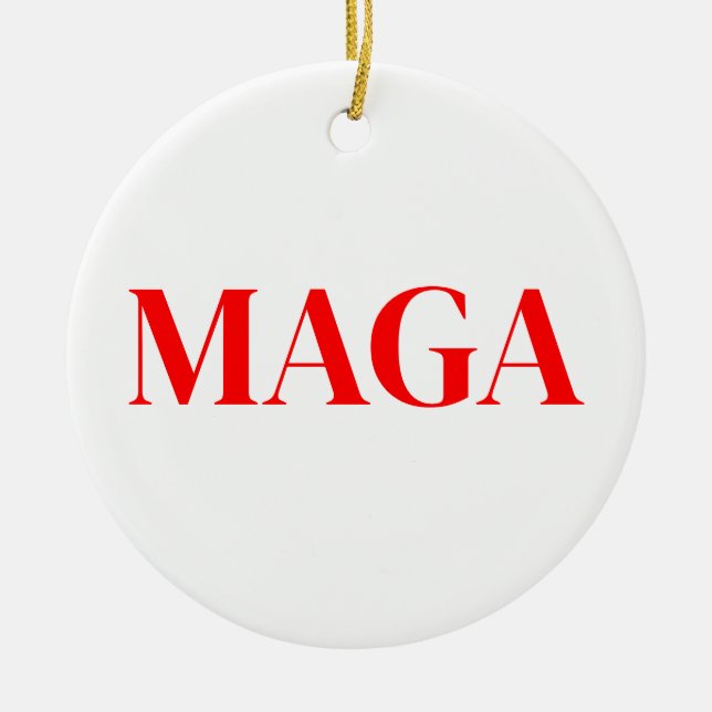 Ornamento De Cerâmica Trump Maga 2024 (Frente)